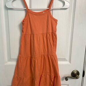 Orange Sleeveless Kids Dress